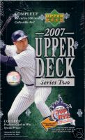 2007 Upper Deck Baseball Series 2 Factory Sealed HOBBY Box - 4 Rookies ( Poss. Tim Lincecum & Daisuke Matsuzaka ) & 1 Autograph & 2 Memorabilia Cards Per Box On Avg. & Poss. Patch Cards - In Stock    