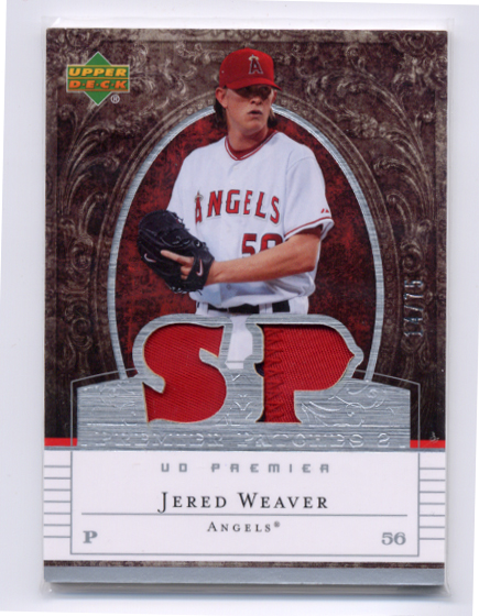 2007 Upper Deck Premier Patches Dual #JW Jered Weaver