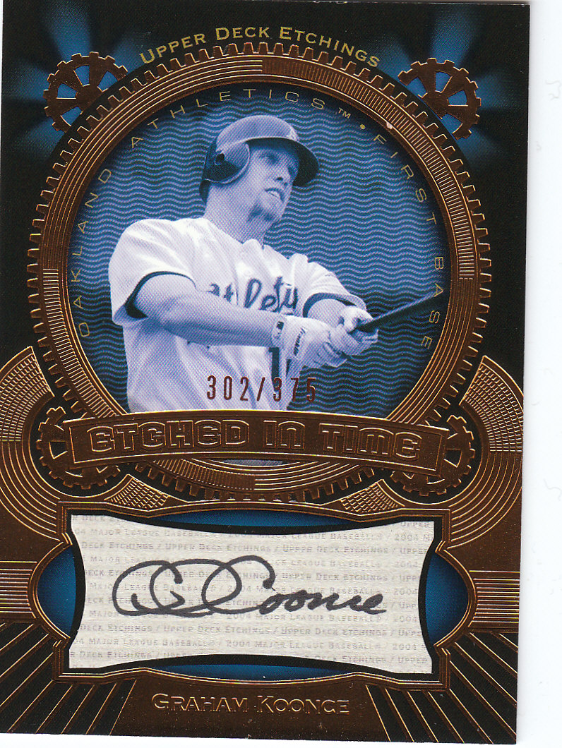 2004 Upper Deck Etchings Etched in Time Autograph Black #GK Graham Koonce/375
