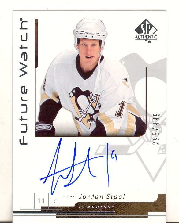 2006-07 SP Authentic #198 Jordan Staal AU RC