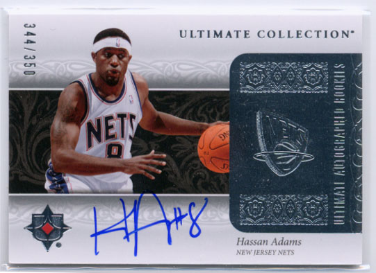 2006-07 Ultimate Collection #191 Hassan Adams AU RC