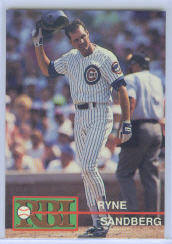 1992 Regional Baseball Index Card #27 Ryne Sandberg