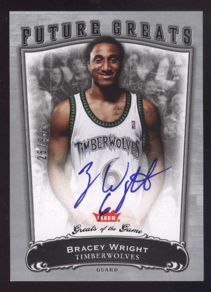 2005-06 Greats of the Game #108 Bracey Wright AU RC