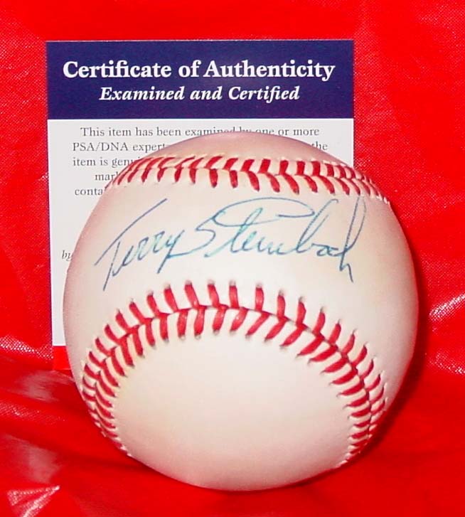 Terry Steinbach Signed Baseball PSA/DNA Autograph #G16136 w/UV holder ...