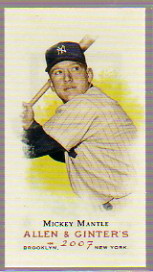 2007 Topps Allen and Ginter Mini Card - Mickey Mantle - Exclusive Hawaii Trade Conference Mainland Edition Ft. Lauderdale Promo Card Serial #2/25 *