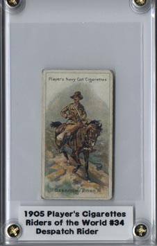 1905 Player's Cigarettes Riders of the World Despatch Rider Excellent NICE!!