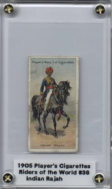 1905 Player's Cigarettes Riders of the World Indian Rajah Very Good NICE!!