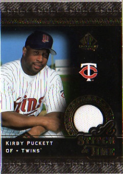 2007 SP Legendary Cuts A Stitch in Time Memorabilia #KP Kirby Puckett