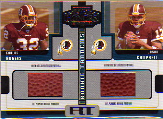2005 Playoff Honors Rookie Tandem Footballs #RT9 Charles Rogers/Jason Campbell