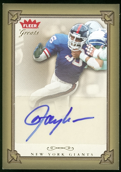 2004 Greats of the Game Gold Border Autographs #LT Lawrence Taylor SP