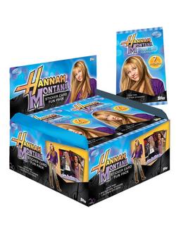 Hannah Montana Factory Sealed Box With 24 Packs Of 7 Sticker Cards - Possible Foil Glitter & Kiss Cut Stickers - In Stock Now   