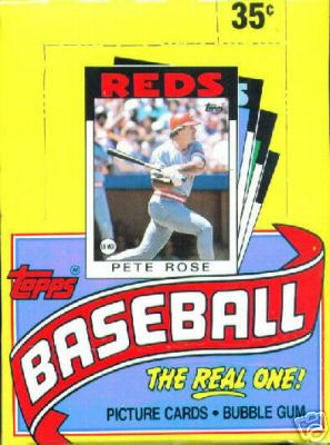 1986 Topps MLB Baseball (BB) Hobby Wax Box (36 packs)