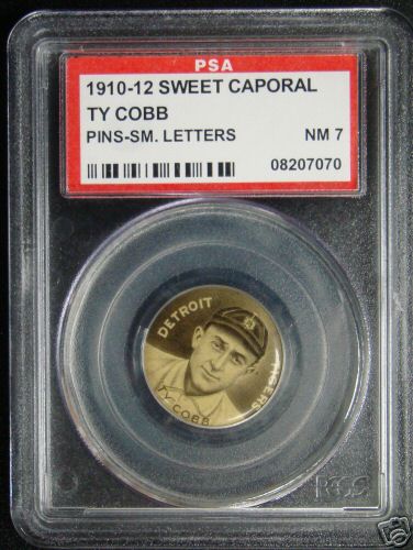 1910-12 Sweet Caporal Pins P2 #29A Ty Cobb Small Letters - NM