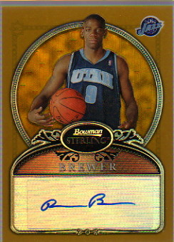 2006-07 Bowman Sterling Refractors Gold #75 Ronnie Brewer AU/349