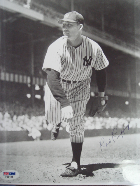 Red Ruffing Autographed 8 x 10 Picture With PSA COA 
