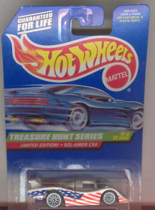 1998 Hot Wheels Mattel, Treasure Hunt Series #9 Limited Edition!  Sol-Aire CX4, red, white, and blue, #757