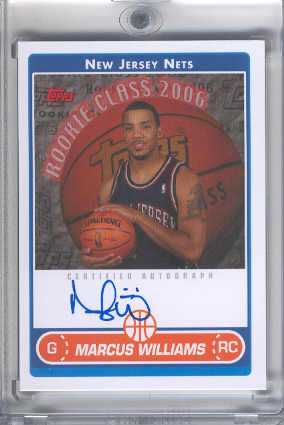 2006-07 Topps Rookie Photo Shoot Autographs #MW Marcus Williams