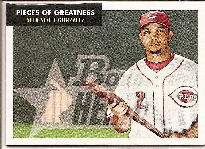 2007 Bowman Heritage Pieces of Greatness #AG Alex Gonzalez Bat B