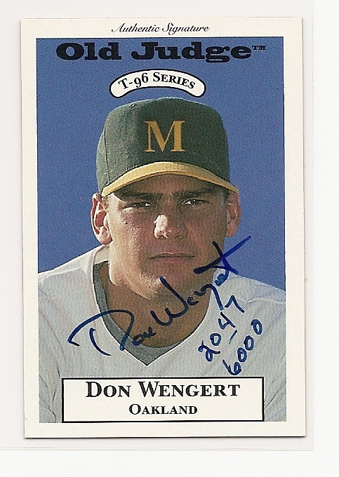 1996 Signature Rookies Old Judge Signatures #36 Don Wengert