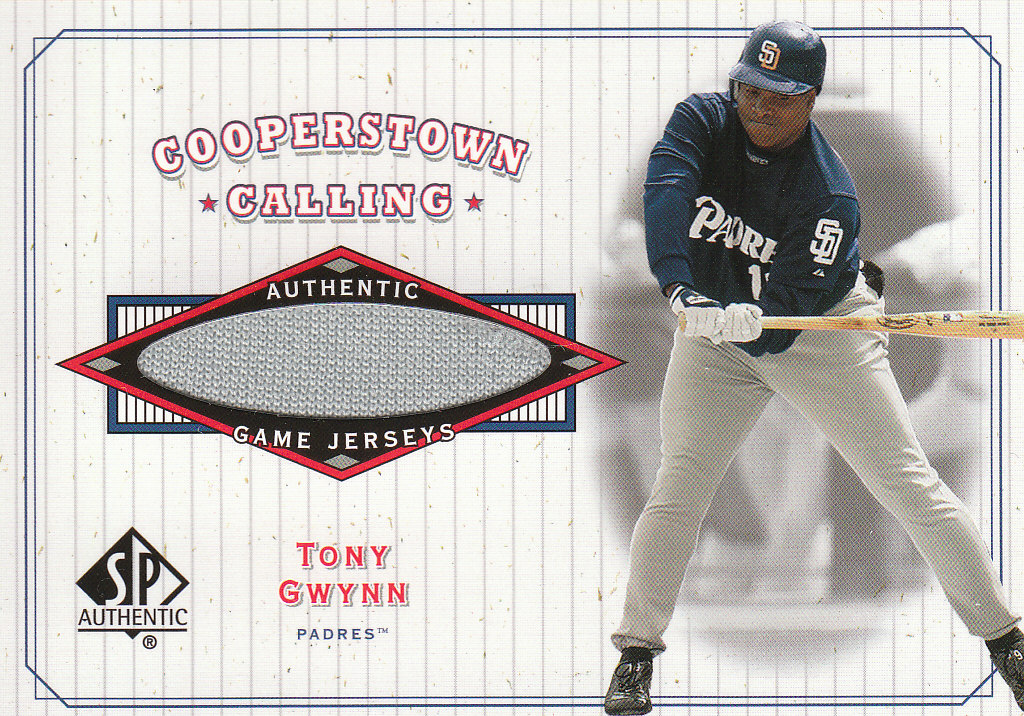2001 SP Authentic Cooperstown Calling Game Jersey #CCTG Tony Gwynn