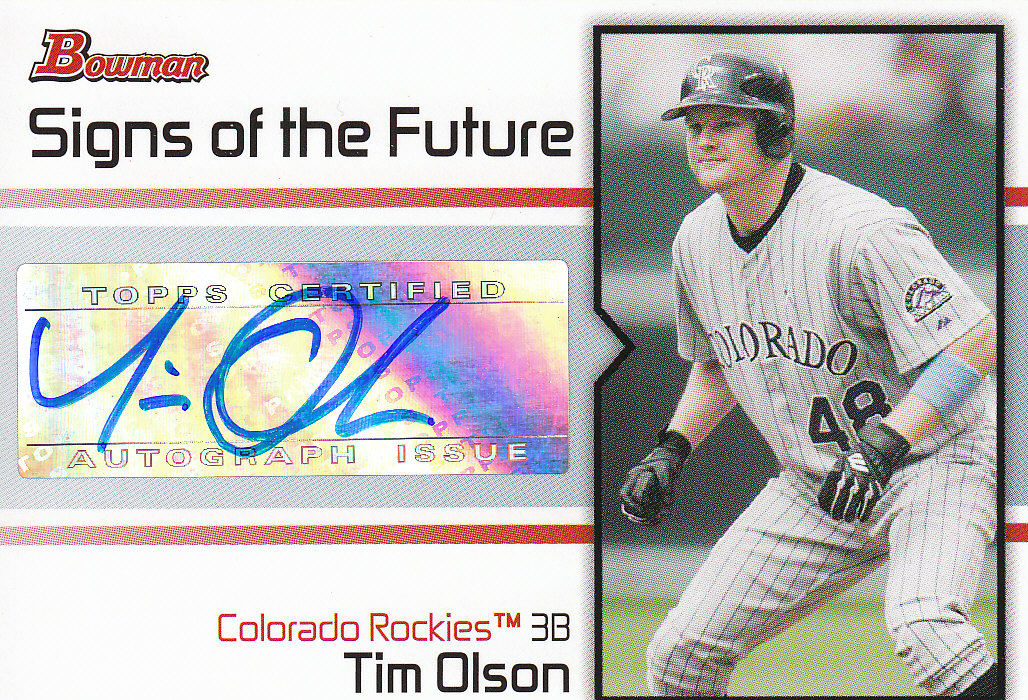 2008 Bowman Baseball "Autographs" Insert Cards - Bild 10 von 11