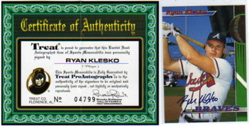 1993 Braves Stadium Club #26 Ryan Klesko