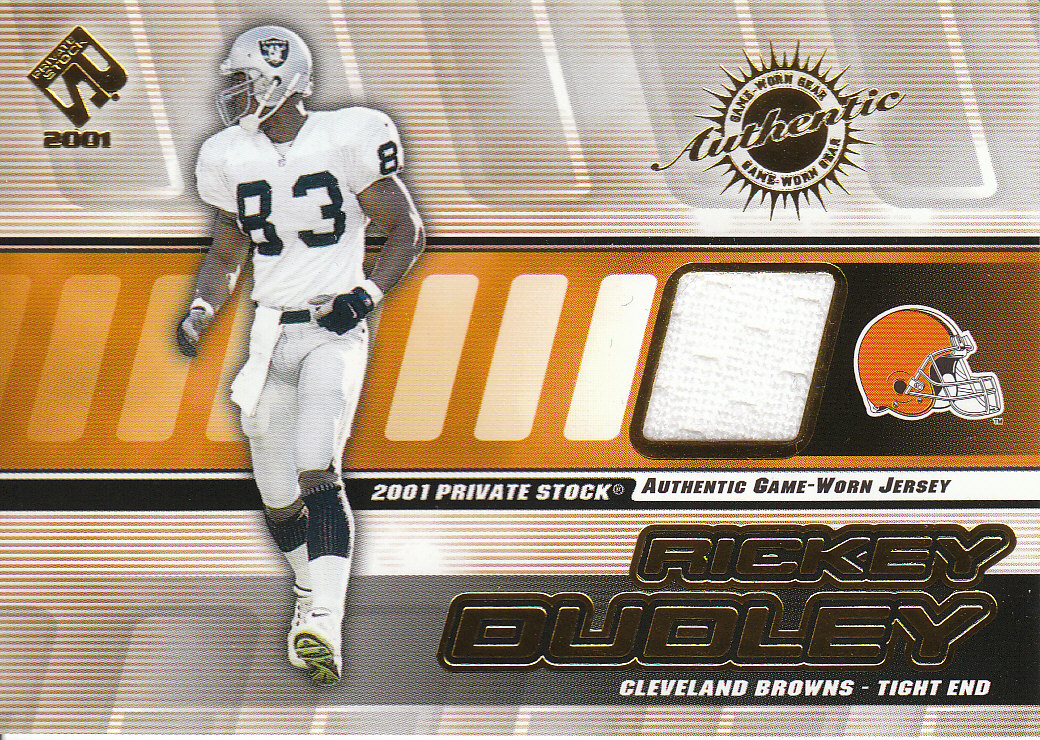 2001 Private Stock GW Gear Browns Rickey Dudley JSY  