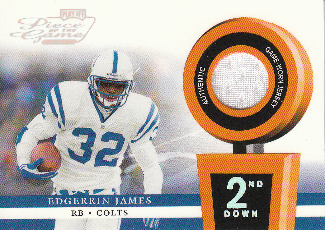 2002 Playoff Piece of the Game Materials 2nd Down #19 Edgerrin James