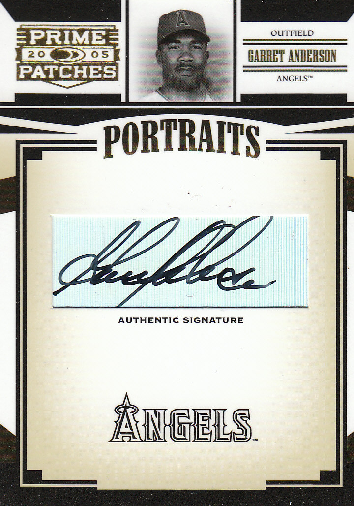 2005 Prime Patches Portraits Autograph #75 Garret Anderson T4