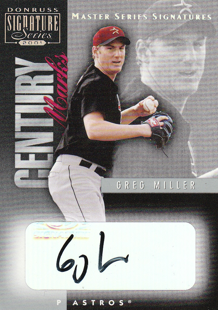 Carte "Autografo e Prova" Baseball Firmate Donruss 2001 - Foto 6 di 7