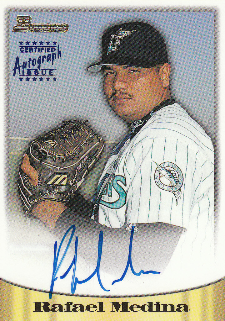 1998 Bowman Certified Blue Autographs #36 Rafael Medina