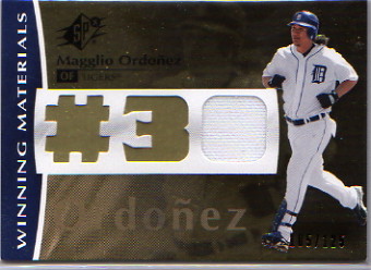 2008 SPx Winning Materials Jersey Number 125 #OR Magglio Ordonez