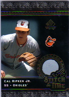 2007 SP Legendary Cuts A Stitch in Time Memorabilia #CR Cal Ripken Jr.