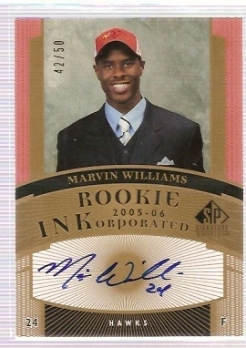 2005-06 SP Signature Edition Rookies INKorporated #MA Marvin Williams