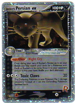 2005 Pokemon EX Unseen Forces #116  Rocket's Persian EX HOLO R