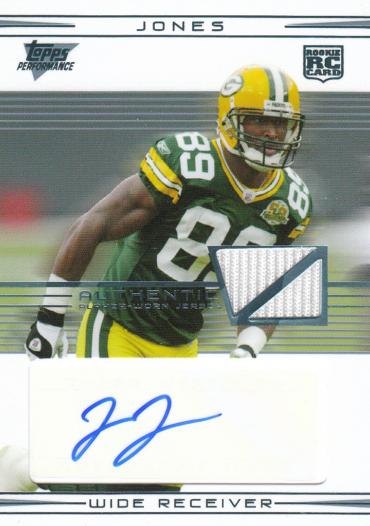 2007 Topps Performance Packers James Jones RC AUTO JSY  