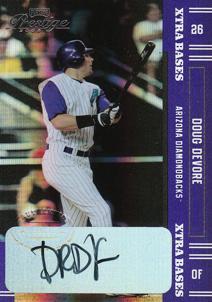 2005 Playoff Prestige Signature Xtra Bases Purple #126 Doug Devore/50