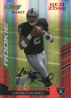 2007 Select Autographs Red Zone #331 JaMarcus Russell/10