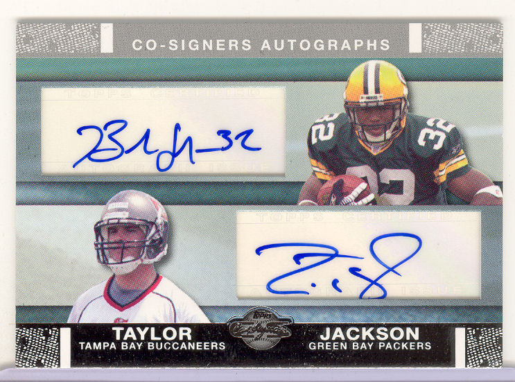 2007 Topps Co-Signers Rookie Co-Signer Autographs #JT Brandon Jackson/25/Zac Taylor