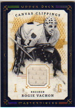 2008-09 UD Masterpieces Canvas Clippings Blue #CCRV2 Rogie Vachon