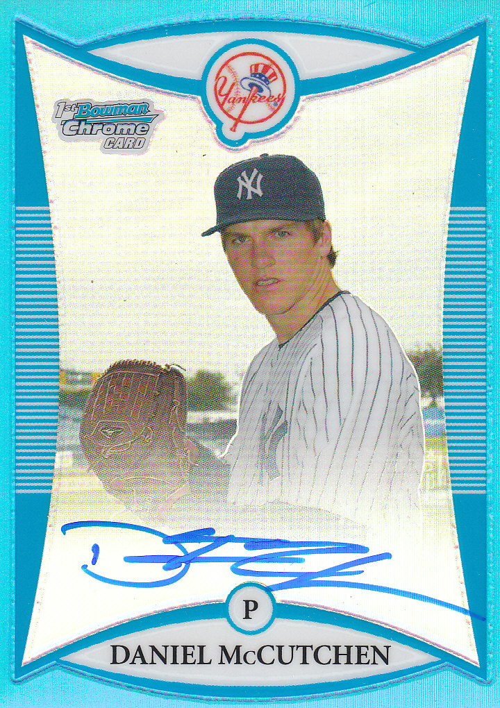 2008 Bowman Chrome Prospects Blue Refractors #BCP284 Daniel McCutchen AU