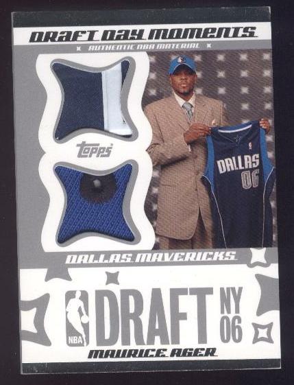 2006-07 Topps Big Game Draft Day Moments Ball and Hat #MA Maurice Ager