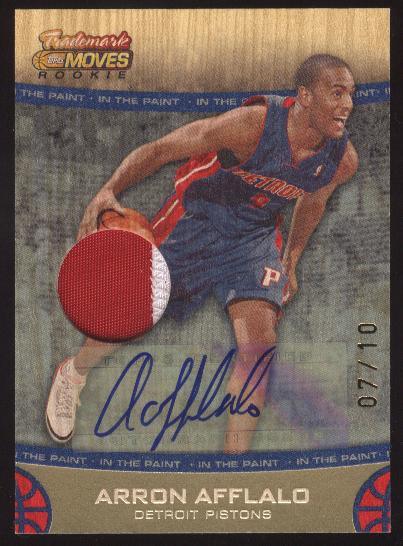 2007-08 Topps Trademark Moves Rookie Relic Ink Blue #62 Arron Afflalo
