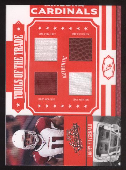 2007 Absolute Memorabilia Tools of the Trade Material Quad Red #93 Larry Fitzgerald