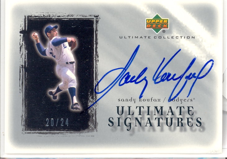 2001 Ultimate Collection Signatures Silver #SK Sandy Koufax