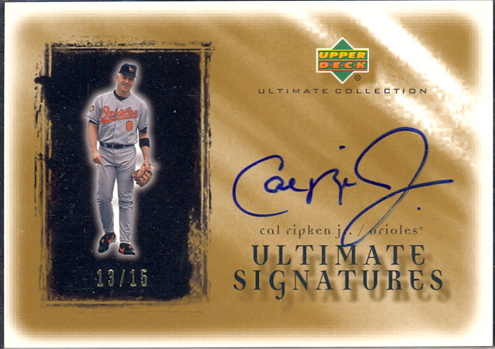 2001 Ultimate Collection Signatures Gold #CR Cal Ripken