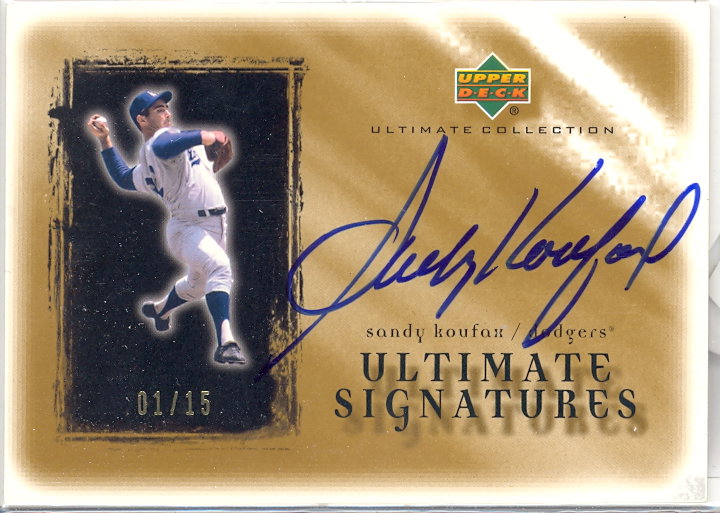 2001 Ultimate Collection Signatures Gold #SK Sandy Koufax