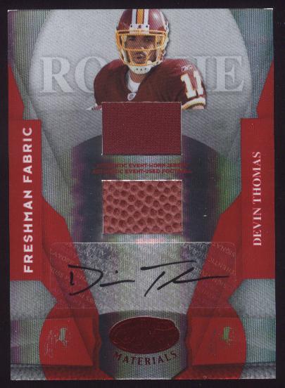 2008 Leaf Certified Materials Mirror Red Signatures #224 Devin Thomas FF/250