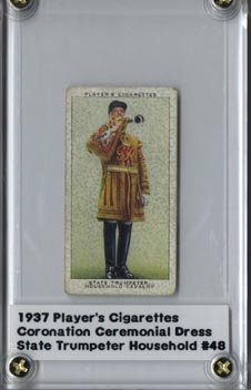 1937 Player's Cigarettes Coronation Ceremonial Dress State Trumpeter Household Fine NICE!!