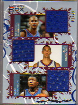 2006-07 Topps Luxury Box Courtside Relics Triple Blue #MFR Stephon Marbury/Channing Frye/Nate Robinson